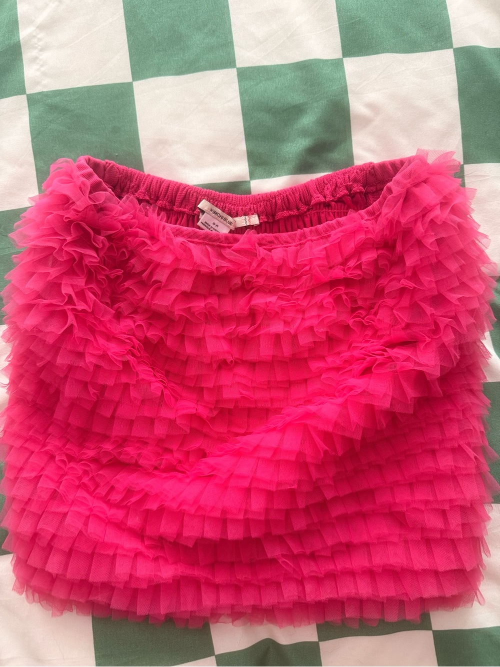 Kimchi Blue Hot Pink Ruffle Crop Top